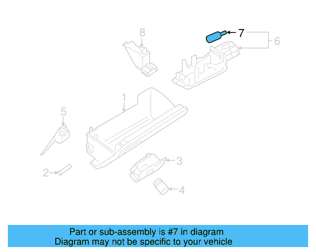 Glove Box Lamp 7L0-947-415 - View 10