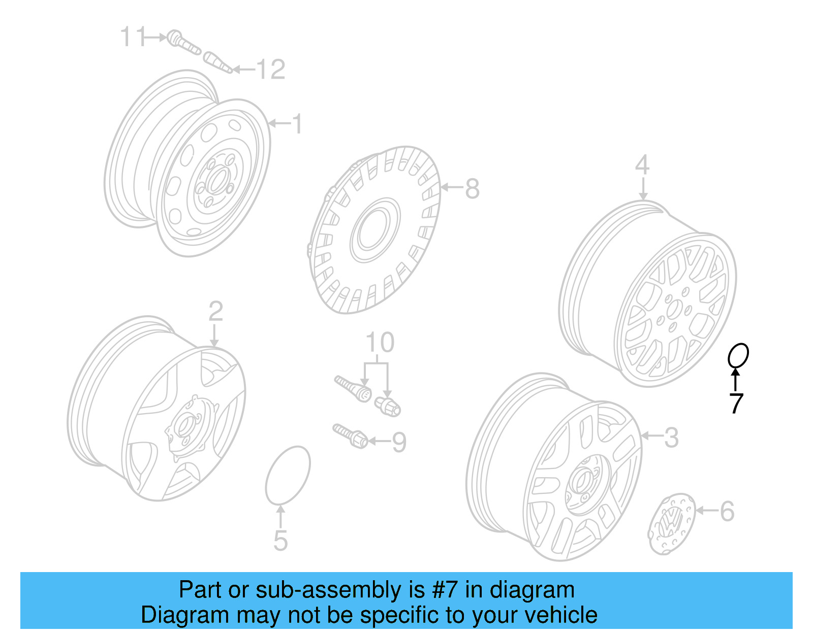 Center Cap 6N0-601-171-BXF - View 24
