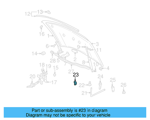 Hood Release Cable Clip 6N0-823-595 - View 3