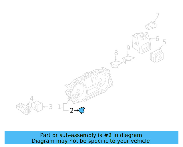 Cluster Bezel Retainer Clip 6N0-867-190-A - View 13