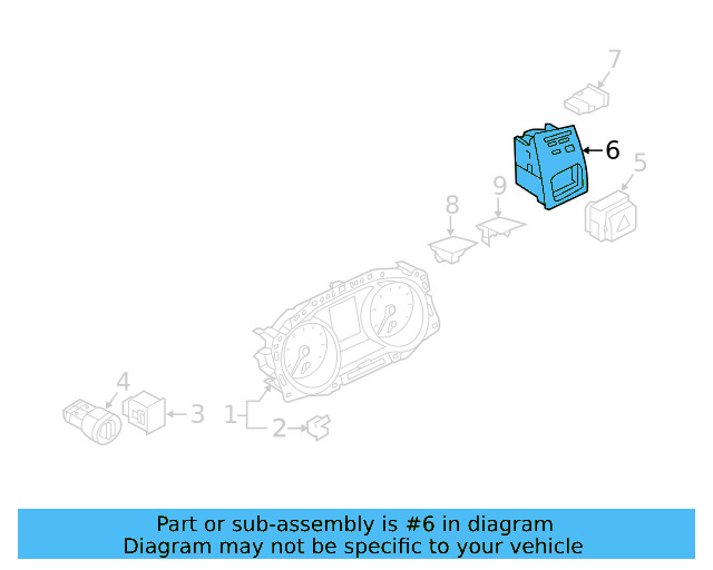 Cluster Bezel Retainer Clip 6N0-867-190-A - View 14