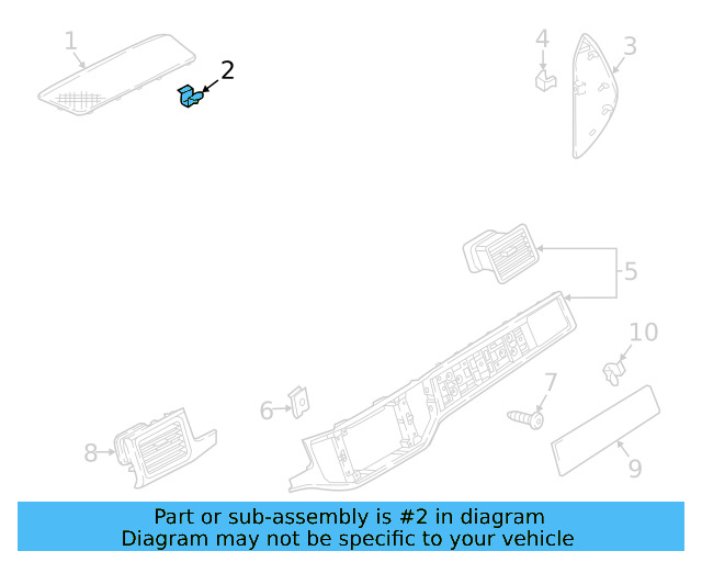 Cluster Bezel Retainer Clip 6N0-867-190-A - View 16