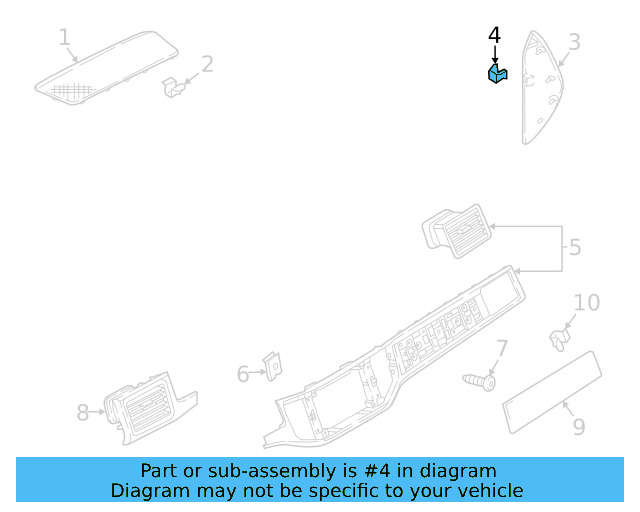 Cluster Bezel Retainer Clip 6N0-867-190-A - View 17