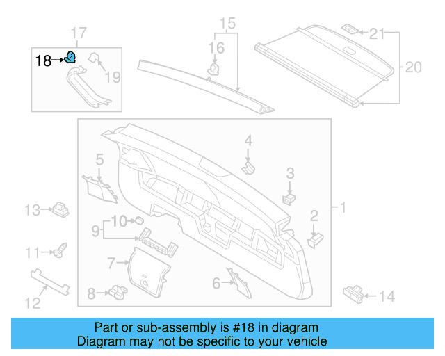 Lower Center Pillar Trim Clip 4A0-867-276-B - View 169