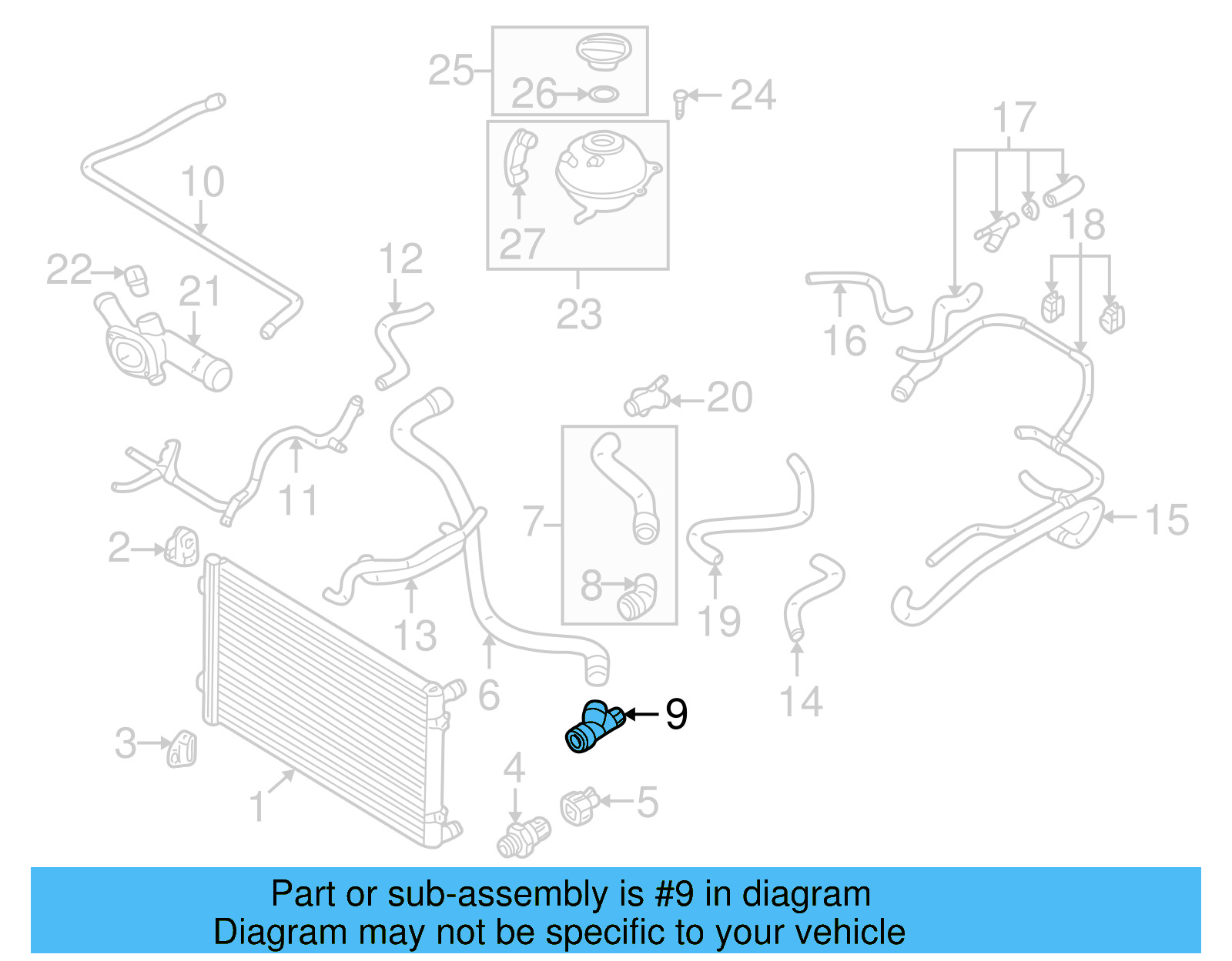 Radiator Coolant Hose Adapter 6Q0-122-291-F - View 72