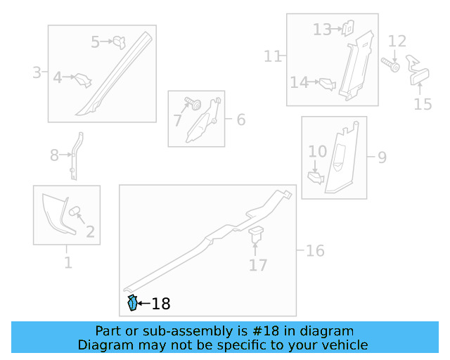 Scuff Plate Clip 6Q0-853-147 - View 23