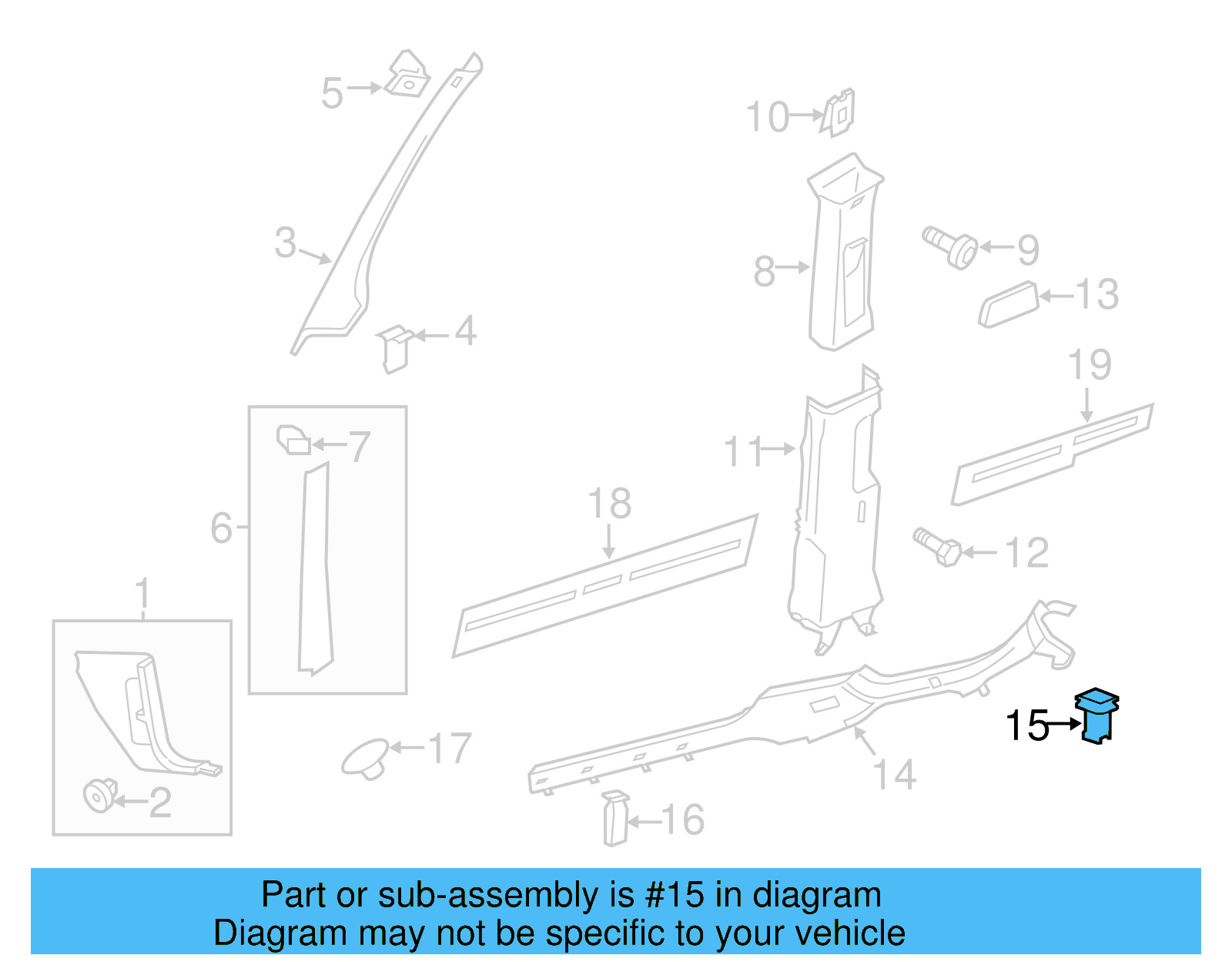 Scuff Plate Clip 6Q0-853-147 - View 25