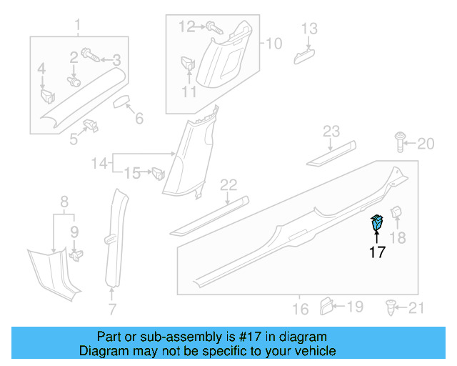 Scuff Plate Clip 6Q0-853-147 - View 26