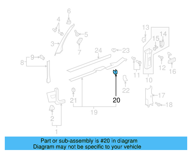 Scuff Plate Clip 6Q0-853-147 - View 27