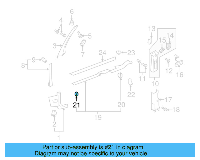 Scuff Plate Clip 6Q0-853-147 - View 80