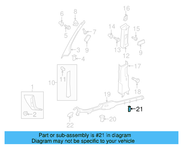 Scuff Plate Clip 6Q0-853-147 - View 79