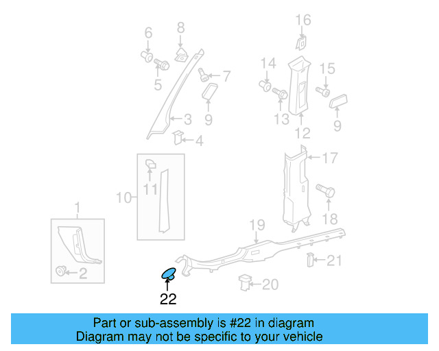Scuff Plate Clip 6Q0-853-147 - View 30
