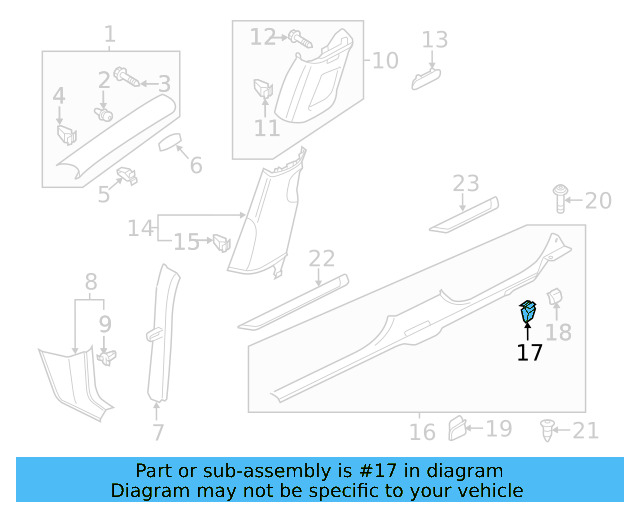 Scuff Plate Clip 6Q0-853-147 - View 31