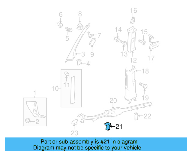 Scuff Plate Clip 6Q0-853-147 - View 33