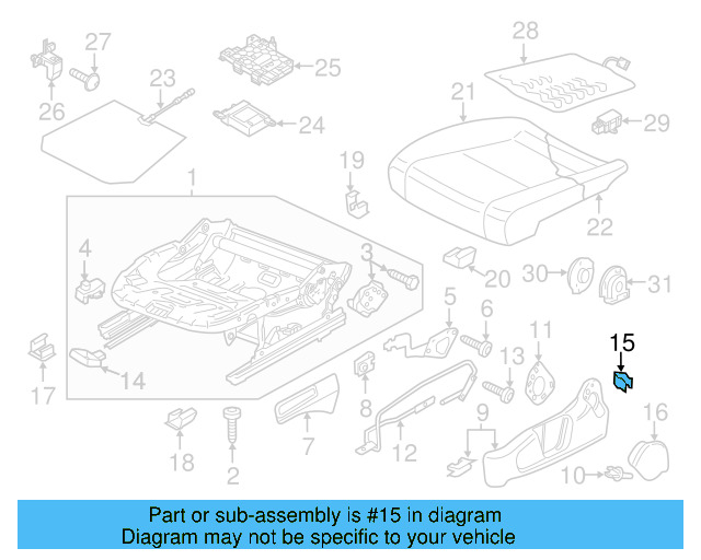 Wheelhouse Trim Grommet 6Q0-867-981 - View 3