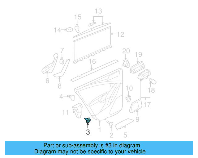 Door Trim Panel Retainer 6Q0-868-297 - View 34