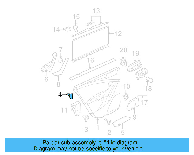 Door Trim Panel Retainer 6Q0-868-297 - View 35