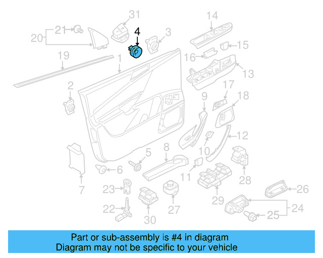 Door Trim Panel Retainer 6Q0-868-297 - View 19