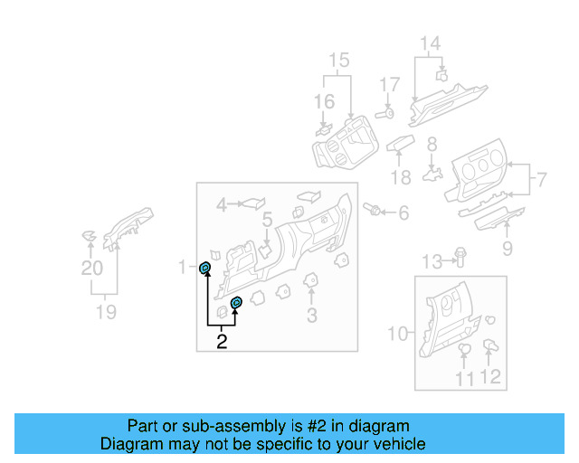 Cluster Cover Retainer Clip 3B0-867-190 - View 75