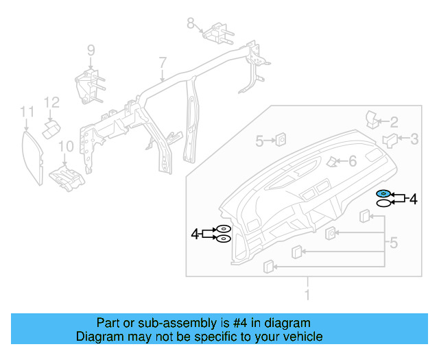 Instrument Panel Bushing Kit 6Q0-898-540 - View 12