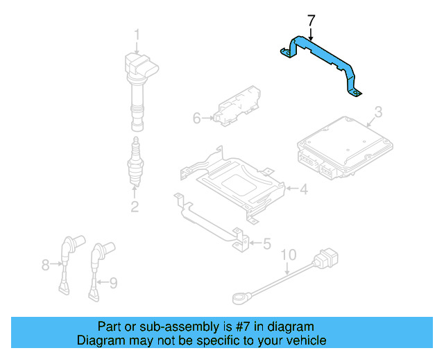 Engine Control Module (ECM) Bracket 6Q0-907-500-C - View 45