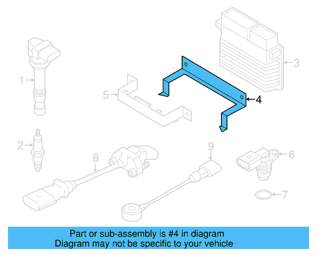 Engine Control Module (ECM) Bracket 6Q0-907-500-C - View 28