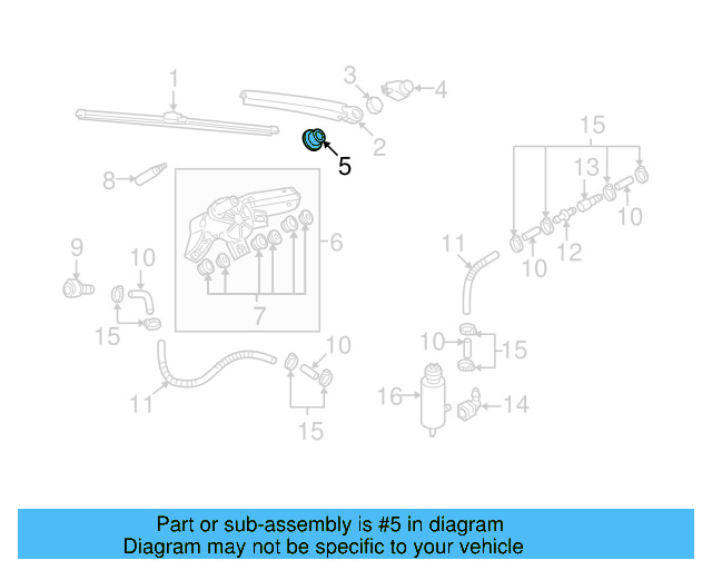 Wiper Arm Gasket 6Q6-955-758-A