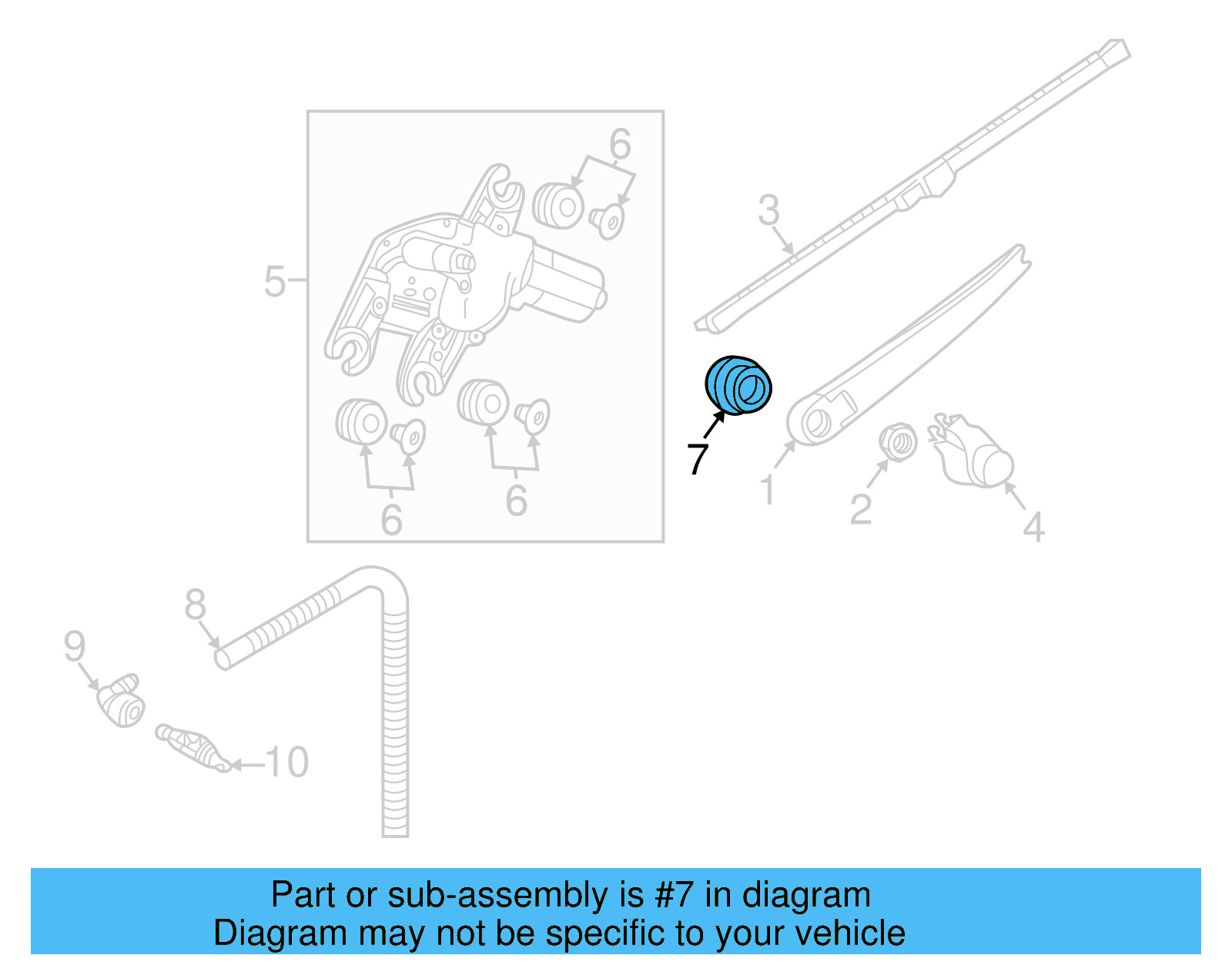 Wiper Arm Gasket 6Q6-955-758-A - View 58