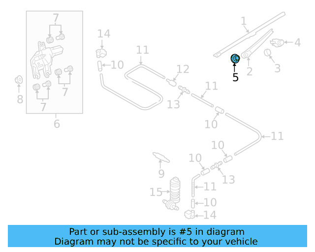 Wiper Arm Gasket 6Q6-955-758-A - View 17