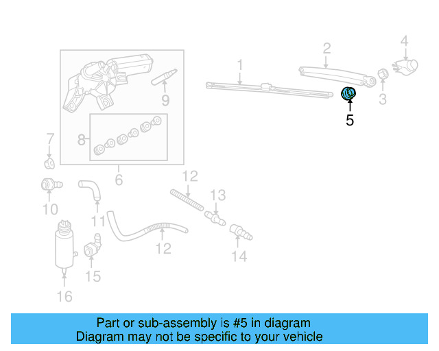 Wiper Arm Gasket 6Q6-955-758-A - View 19