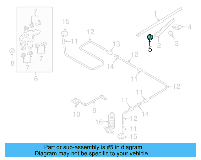 Wiper Arm Gasket 6Q6-955-758-A - View 21
