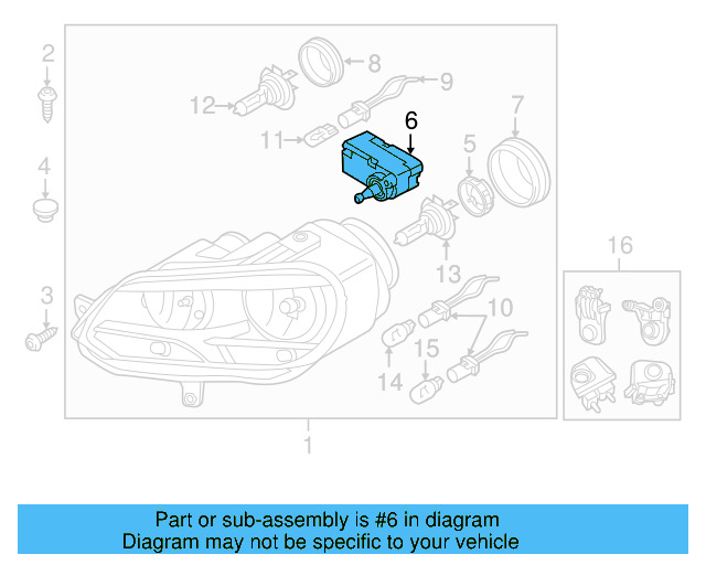 Adjust Motor 6R0-941-295 - View 3