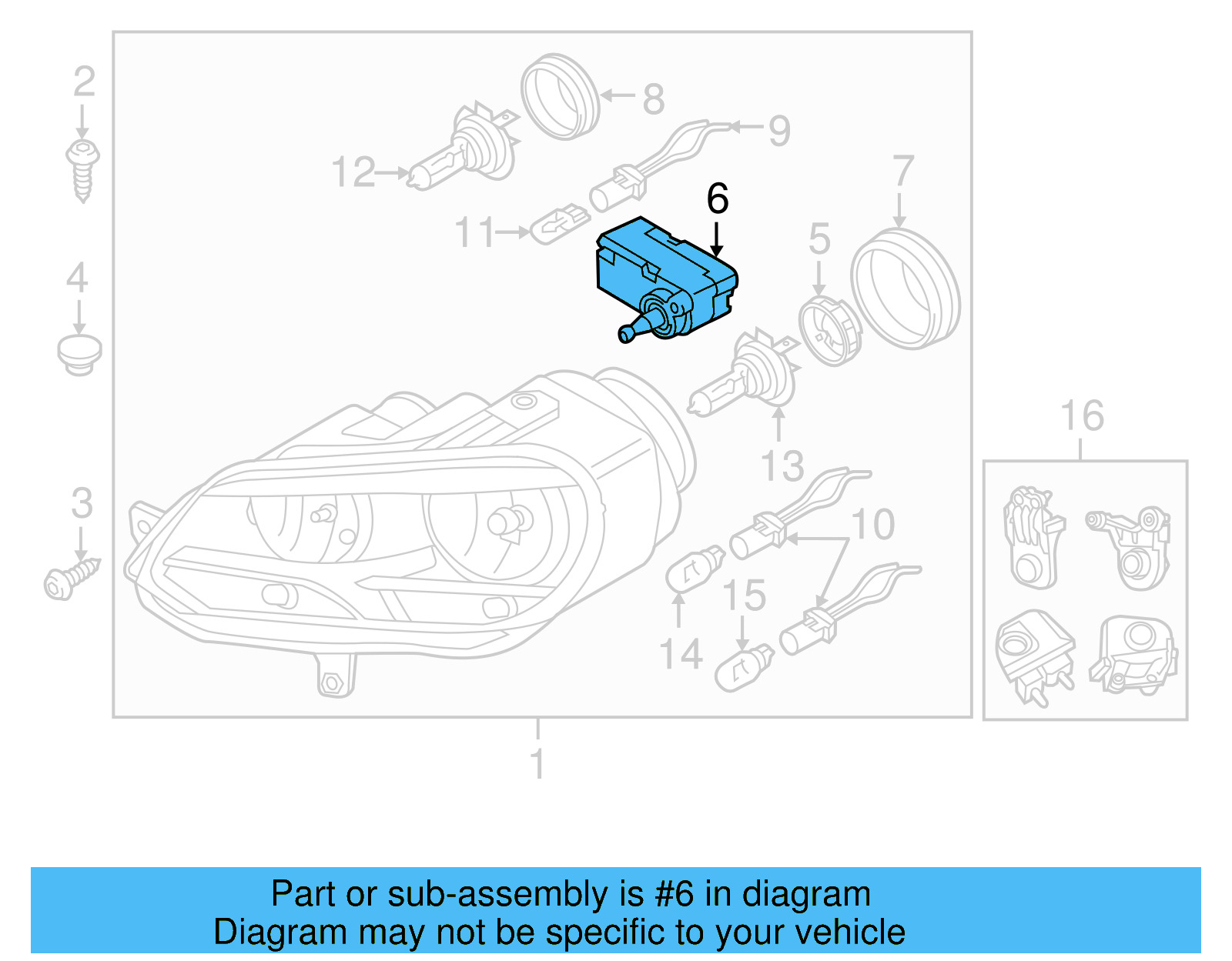 Adjust Motor 6R0-941-295 - View 8