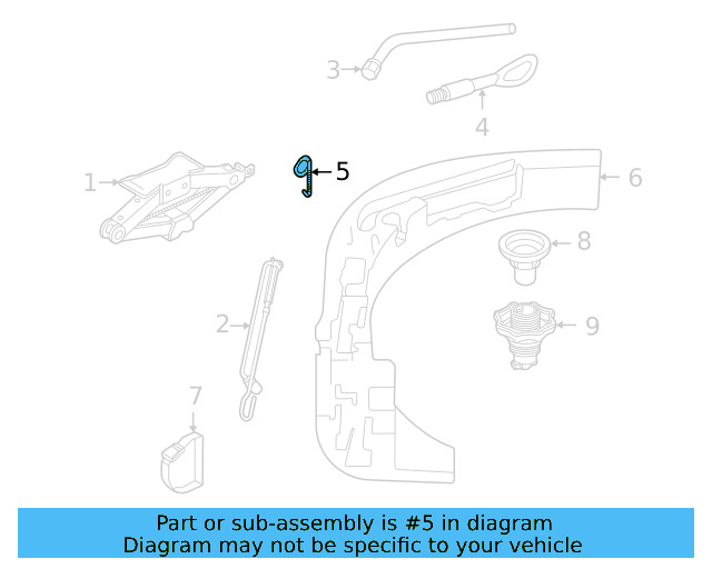 Wheel Bolt Cap Removal Tool 6X0-012-243