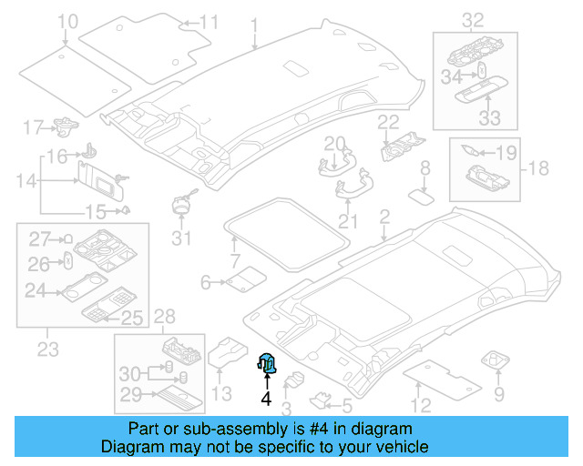 Cluster Bezel Retainer Clip 6N0-867-190-A - View 15