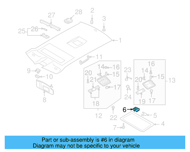 Headliner Clip 6X0-867-549 - View 13