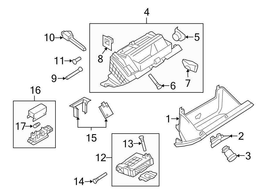 Glove Box Frame Lock Plate 3C1-858-543-9B9 - View 6