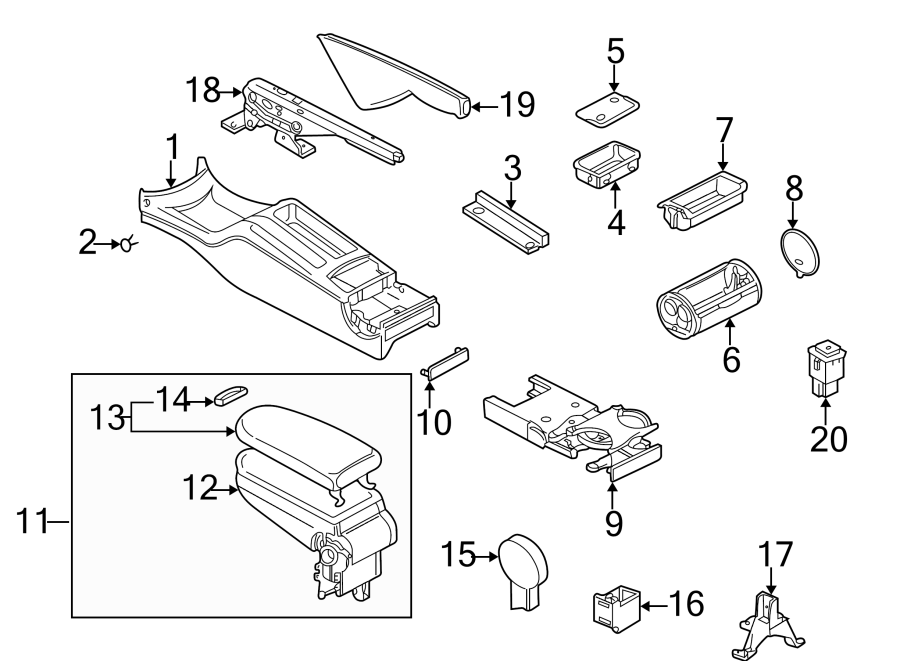 Parking Brake Lever Cover 1J0-711-461-A-SPP - View 2