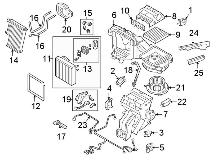 HVAC Heater Mode Door Lever 3QF-898-141 - View 3