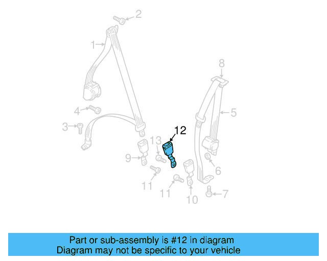 Outer Buckle 3CN-857-739-MNB - View 11