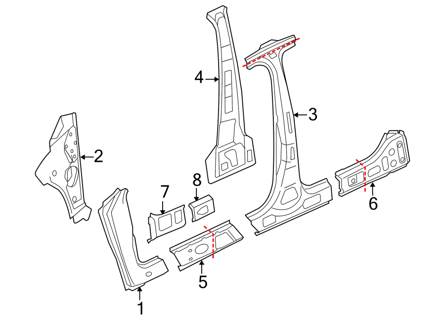 Inner Rocker Inner Reinforced 3C0-810-848