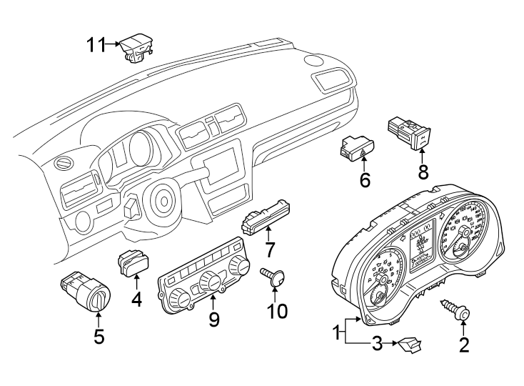 Instrument Cluster 561-920-981-G - View 2