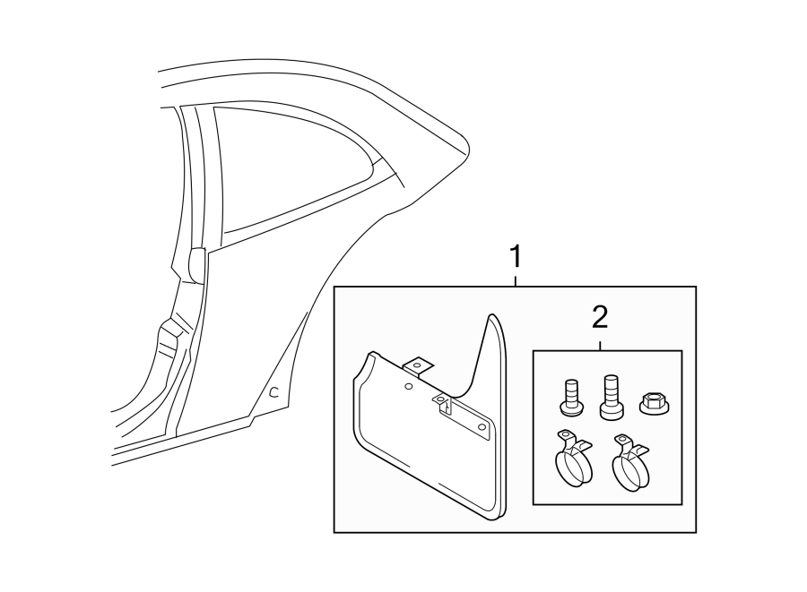 Splash Guard Kit Mount Kit 1C0-075-701-B - View 4