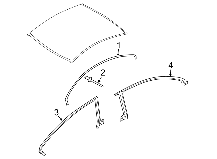 Roof Molding 3C8-854-702-E-041 - View 2