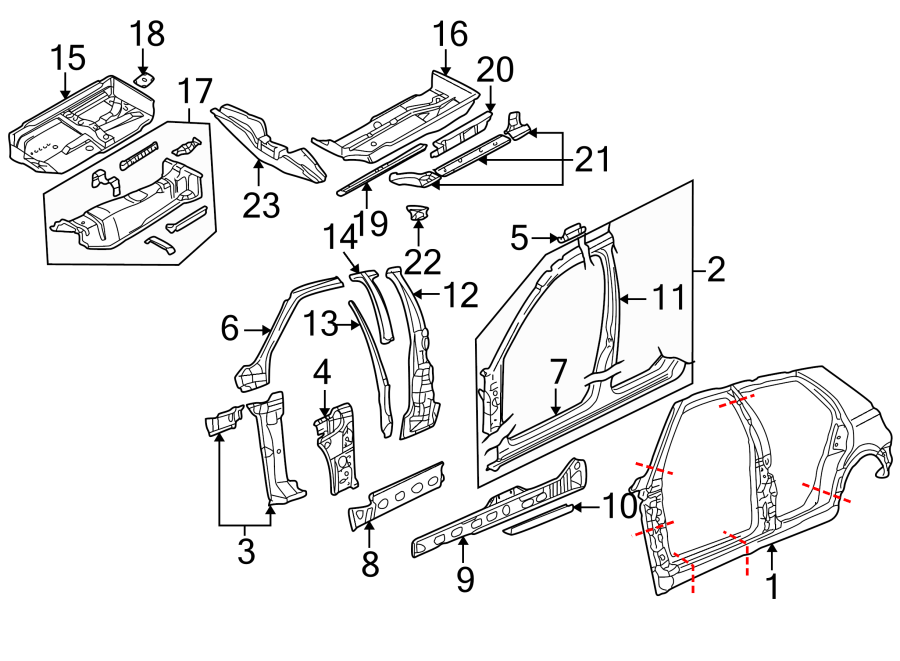 Windshield Pillar 1J0-809-437-D
