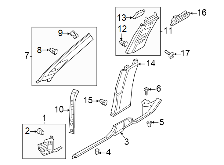 Windshield Pillar Trim 17A-867-233-R-82V - View 2