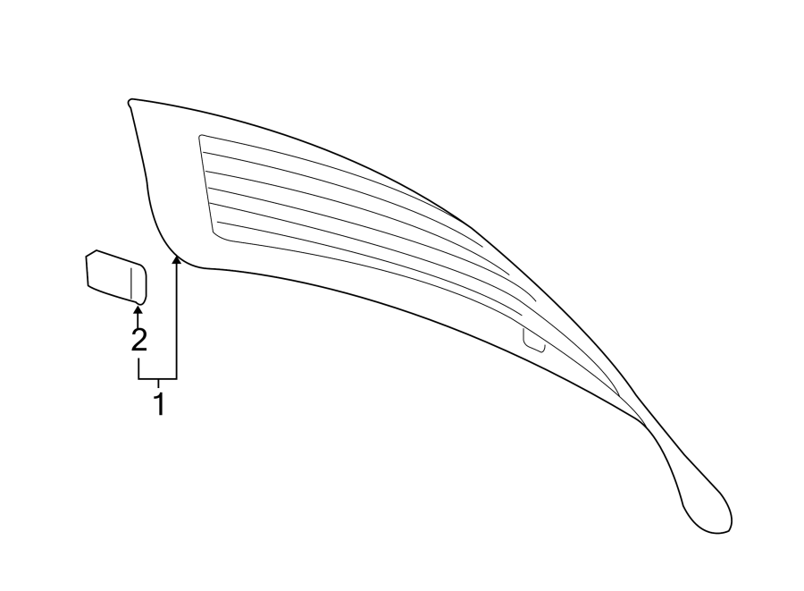 Lift Gate Glass 5N0-845-051-T-NVB - View 2