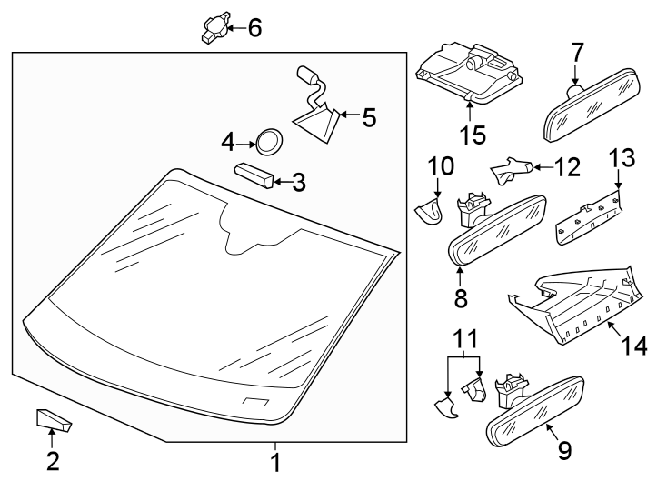 Mirror Inside 3C0-857-511-J-PZI - View 3