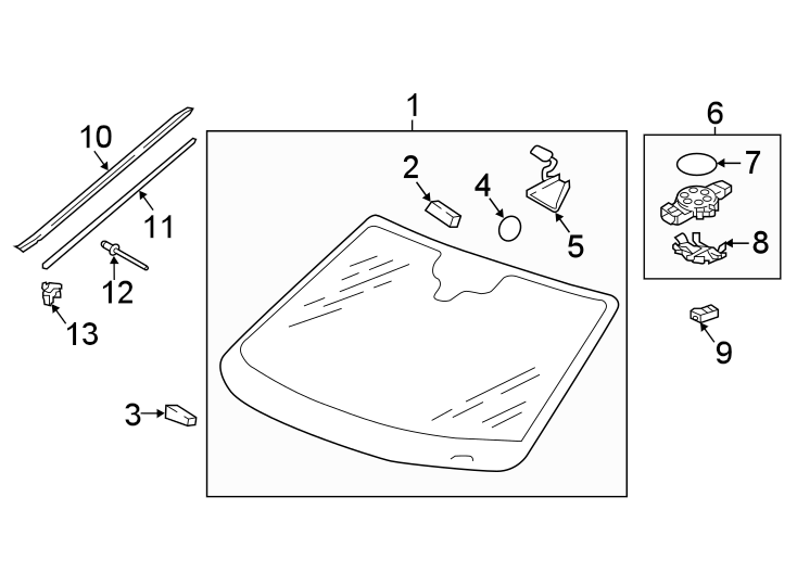 Windshield 2GJ-845-011-S-NVB - View 3