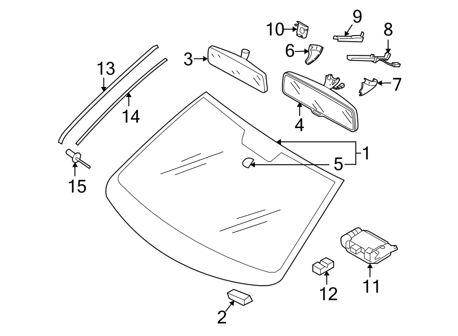 Windshield 5N0-845-011-AE-NVB - View 5